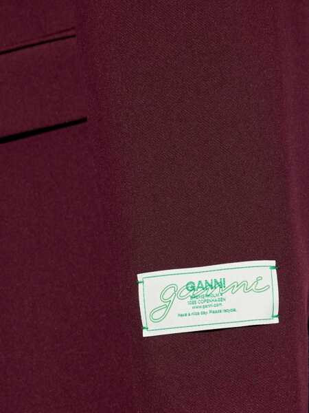 Sacouri Ganni Crepe Blazer BORDEAUX Femei (BM 18826009) 5