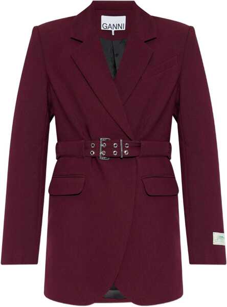 Sacouri Ganni Crepe Blazer BORDEAUX Femei (BM 18826009) 1