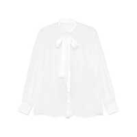 Camasi White Shirt With Pussy-Bow Collar In Silk Woman Femei