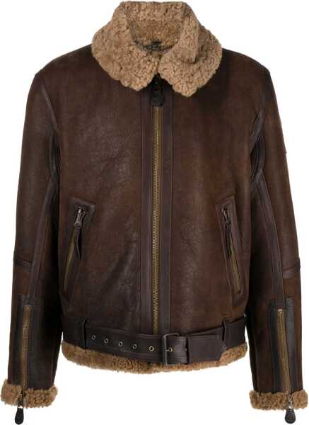 Jachete Belstaff Shearling Jacket EBONY/DARK SANDSTONE Barbati (BM 18851149) 1