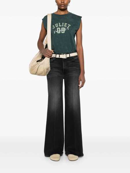 Blugi MOTHER Grey Five-Pocket Flared Jeans In Cotton Denim Woman GREY Femei (BM 18851511) 2