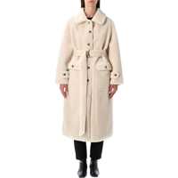 Paltoane Urbancode Reversible Faux Fur Belted Coat With Suede Interior Femei