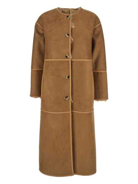 Paltoane URBANCODE Urbancode Faux Fur Coat With Suede Interior Brown Femei (BM 18851985) 1