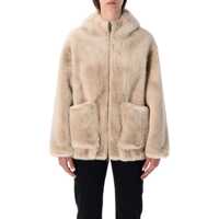 Bluze de trening Urbancode Faux Fur Hooded Jacket Femei