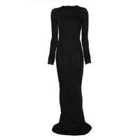 Rochii Rick Owens Drkshdw Edfu Black Cotton Jersey Gown Femei