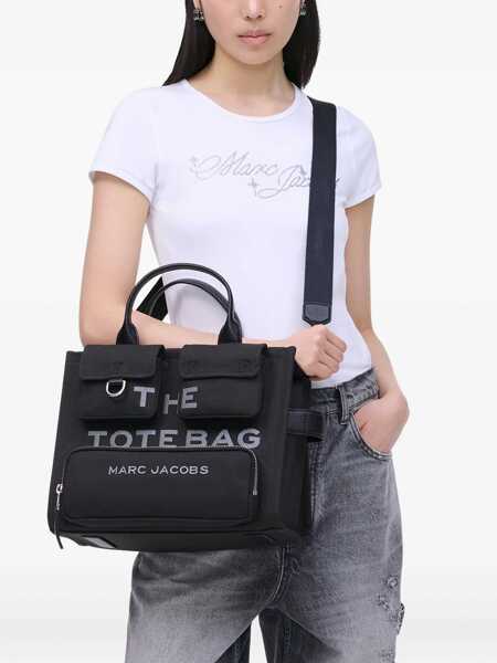 Genti de mana Marc Jacobs Marc Jacobs The Cargo Canvas Medium Tote Handbag Black Femei (BM 18852279) 2