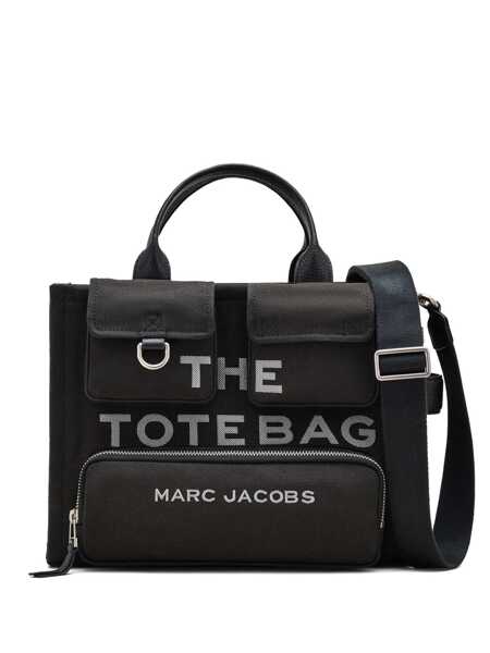 Genti de mana Marc Jacobs Marc Jacobs The Cargo Canvas Medium Tote Handbag Black Femei (BM 18852279) 1
