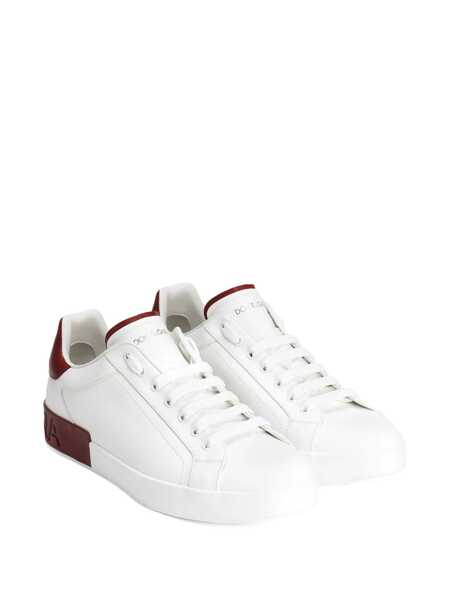 Sneakers Dolce & Gabbana Portofino White Low Top Sneakers With Contrasting Heel With Logo Lettering In Leather Man WHITE Barbati (BM 18853644) 3
