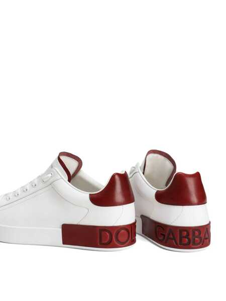Sneakers Dolce & Gabbana Portofino White Low Top Sneakers With Contrasting Heel With Logo Lettering In Leather Man WHITE Barbati (BM 18853644) 4