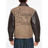 Bomber jacket pentru Barbati - Bomber jacket Kenzo Kenzo Kenzo MenS Two-Tone Leather And Fabric Bomber Jacket MULTICOLOR Barbati (BM 18853875) - B-mall.ro