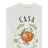 Tricouri Casablanca pentru Barbati - Tricouri Casablanca Casablanca Casa Way Orange Mascot T-Shirt WHITE Barbati (BM 18854646) - B-mall.ro