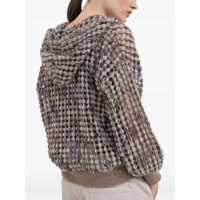 Cardigane Brunello Cucinelli Dama - Cardigane Brunello Cucinelli Brunello Cucinelli Balloon Net Embroidery Cardigan MULTICOLOR Femei (BM 18854715) - B-mall.ro