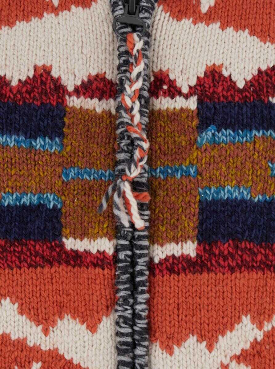 Cardigane Frantic Multicolor Cardigan With Front Zip Closure And All-Over Geometric Motif In Wool Woman MULTICOLOR Femei (BM 18854916) 3