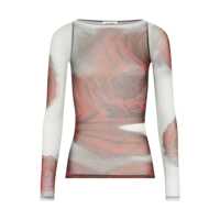 Topuri Jean Paul Gaultier The Red Blurry Roses Top Femei