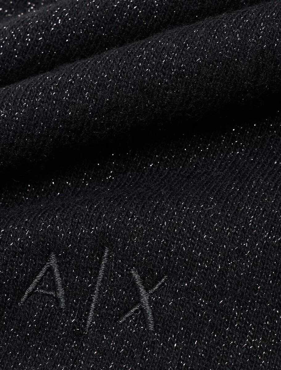Esarfe Armani Exchange Armani Exchange Scarfs BLACK/ SILVER LUREX Femei (BM 18855684) 2