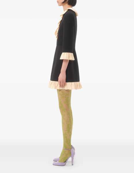 Rochii Valentino Garavani Wool and silk short Dress NERO/BETULLA Femei (BM 18855796) 4