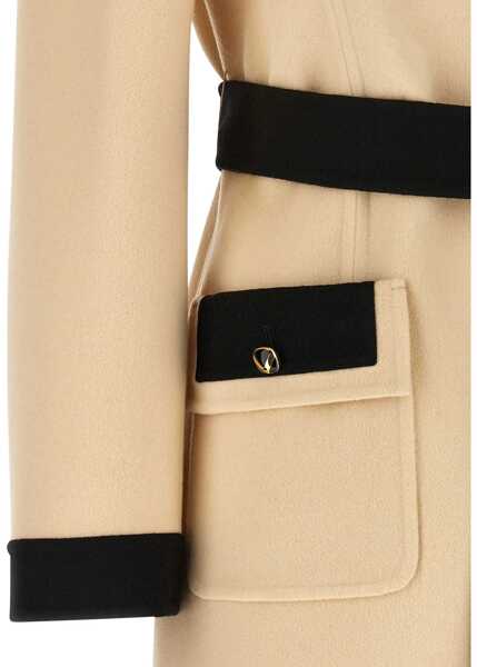 Paltoane Valentino Garavani Virgin wool Coat BETULLA/NERO Femei (BM 18855802) 4