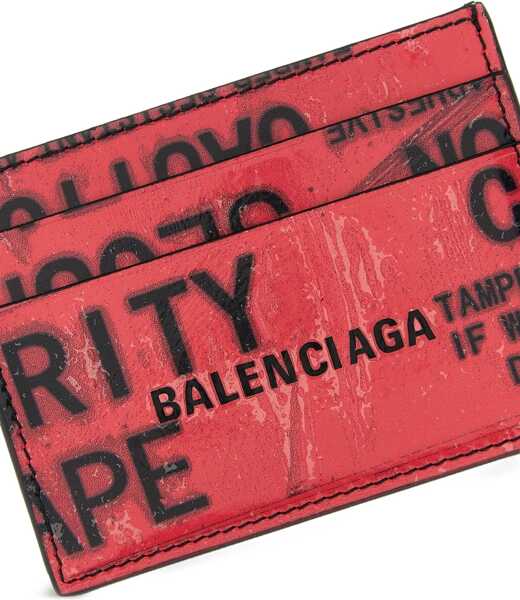 Portofele Balenciaga Tape Type Card holder BLACK/L RED Barbati (BM 18855907) 3