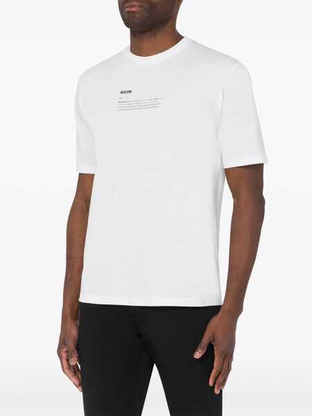 Tricouri Moschino Printed Cotton T-Shirt WHITE Barbati (BM 18855985) 2
