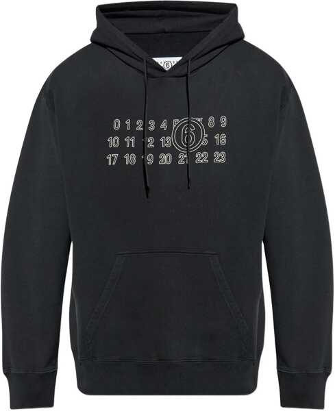 Bluze de trening MM6 Maison Margiela Hoodie With Print BLACK Barbati (BM 18856027) 1