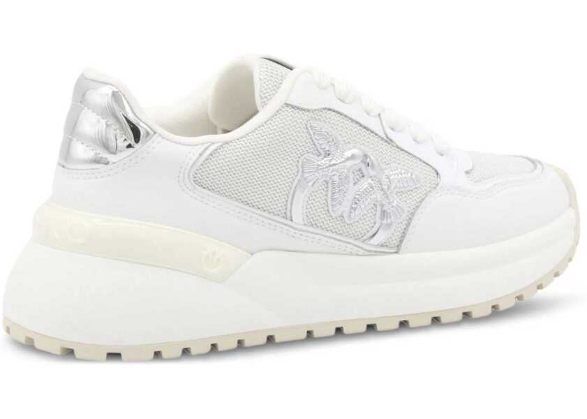 Sneakers Pinko Logo and mirrored detail Sneakers MESH WHITE Femei (BM 18856054) 3