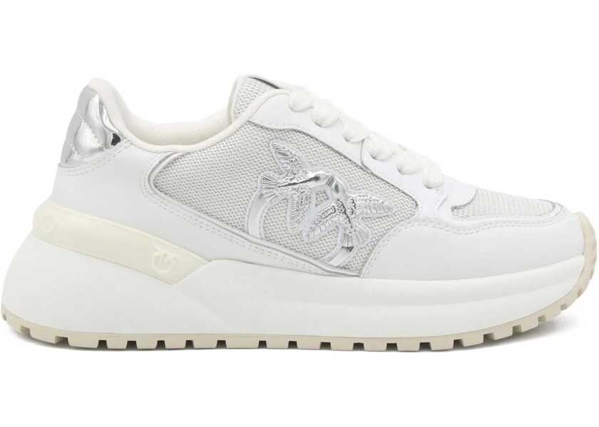 Sneakers Pinko Logo and mirrored detail Sneakers MESH WHITE Femei (BM 18856054) 1