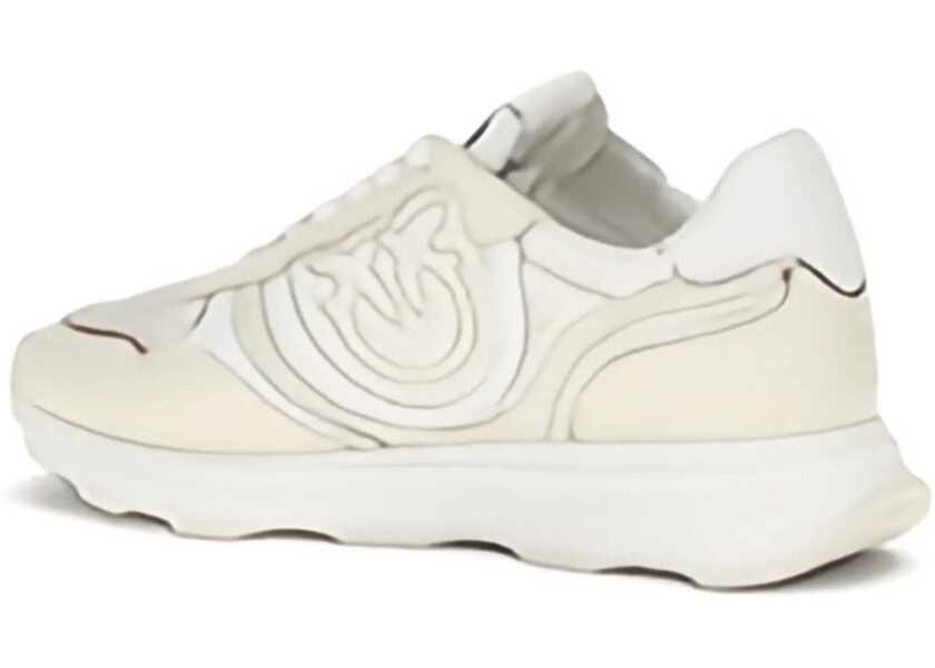 Sneakers Pinko Suede Zoe Sneakers with logo WHITE/LIGHT GOLD Femei (BM 18856069) 5