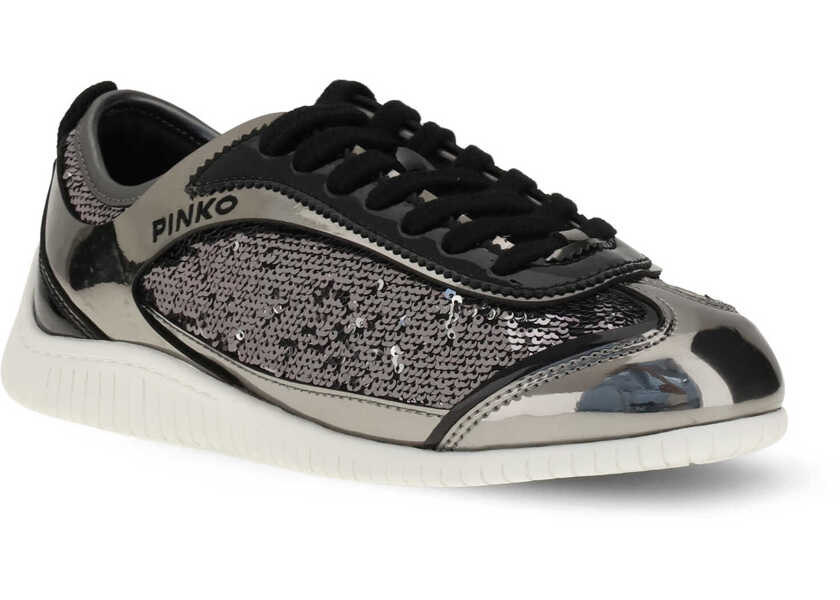 Sneakers Pinko Paillettes Reby Sneakers MIRROR PEWTER Femei (BM 18856075) 2