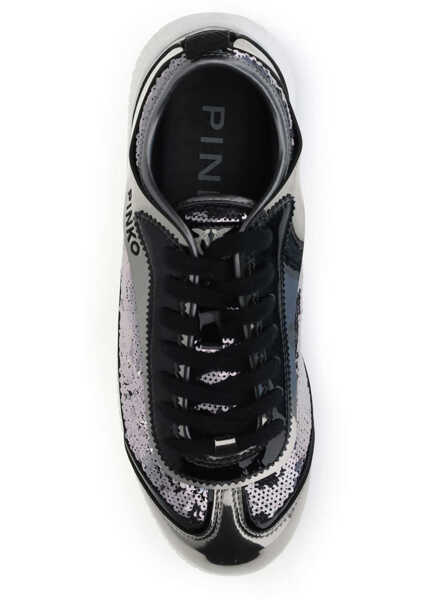 Sneakers Pinko Paillettes Reby Sneakers MIRROR PEWTER Femei (BM 18856075) 4
