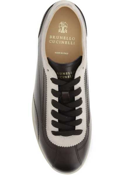 Sneakers Brunello Cucinelli Calfskin and suede Sneakers MULTI Barbati (BM 18856084) 4