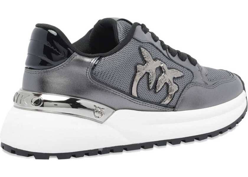 Sneakers Pinko Glitter Sneakers MESH PEWTER Femei (BM 18856111) 4