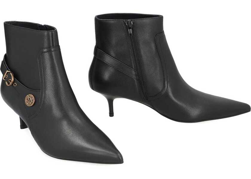 Bocanci casual Pinko Leather Ankle Boots BLACK Femei (BM 18856138) 2