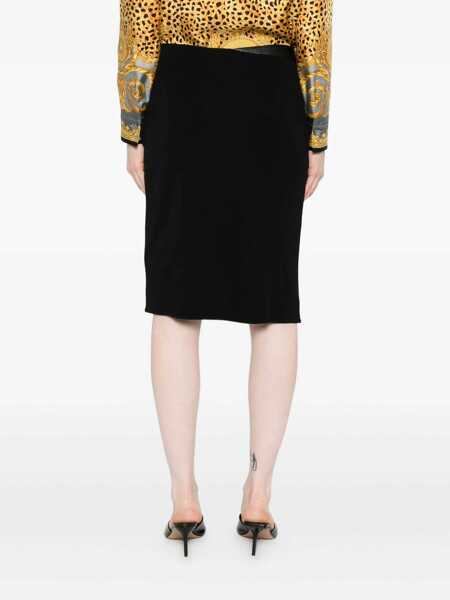 Fuste Versace Versace Skirt Responsible Stretch Crepe Jersey Clothing Black Femei (BM 18857457) 4