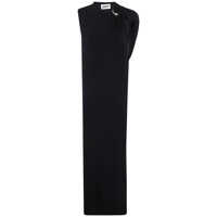 Rochii Jean Paul Gaultier Stretch Viscose Double Layer Long Dress With "Gaultier" Piercing Clothing Femei