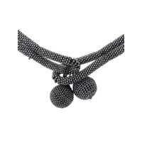 Bijuterii Grey Necklace With Beaded Design And Rhinestone Embellishment In Faux-Pearls Woman Femei