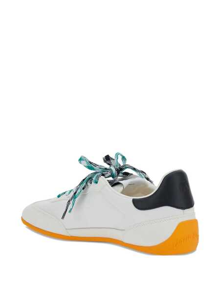 Sneakers Palm Angels Pa 5 White Low Top Sneakers With Logo Patch On The Tongue And Contrasting Heel With Logo In Leather Man WHITE Barbati (BM 18862044) 4