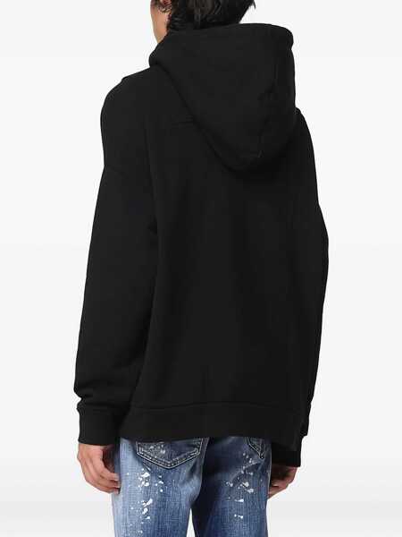 Pulovere DSQUARED2 DSQUARED2 Crewneck Sweatshirt With Print Black Barbati (BM 18862272) 3