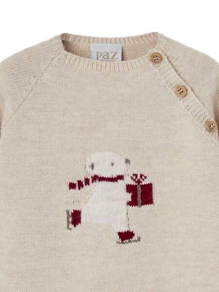 Salopete Paz Rodriguez KNIT NEWBORN ROMPER ACEBO Beige Fete (BM 18863004) 4