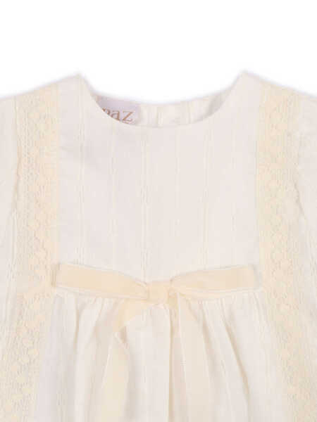 Rochii Paz Rodriguez WOVEN NEWBORN LONG DRESS PAZ OI 25-26 Beige Fete (BM 18863061) 3