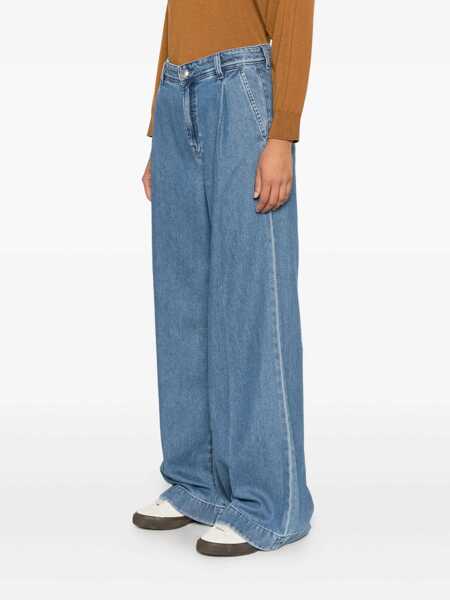 Blugi drepti 7 For All Mankind PLEATED TROUSER Hilo Blue Femei (BM 18863085) 3