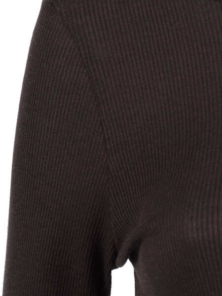 Tricouri Filatures Du Lion Boat neck long sleeve t-shirt Brown Femei (BM 18863289) 3