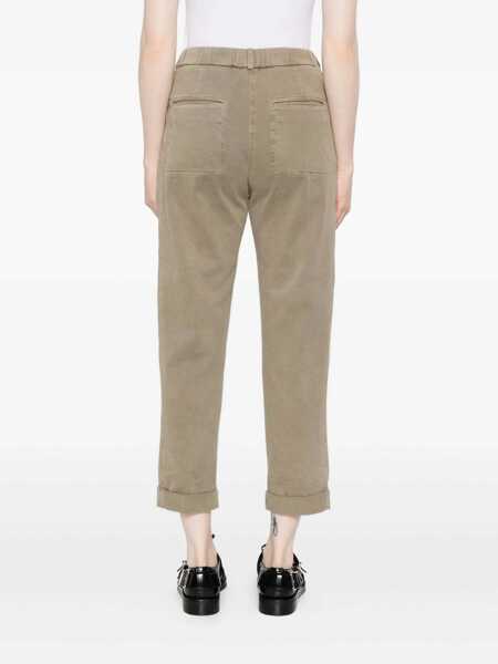 Pantaloni Peserico WOMAN TROUSERS Green Femei (BM 18863322) 4