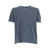 Filatures Du Lion Short sleeve round neck T-shirt Blue