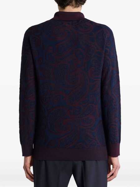 Tricouri Polo ETRO Long-Sleeved Polo Shirt BLUE Barbati (BM 18863410) 3