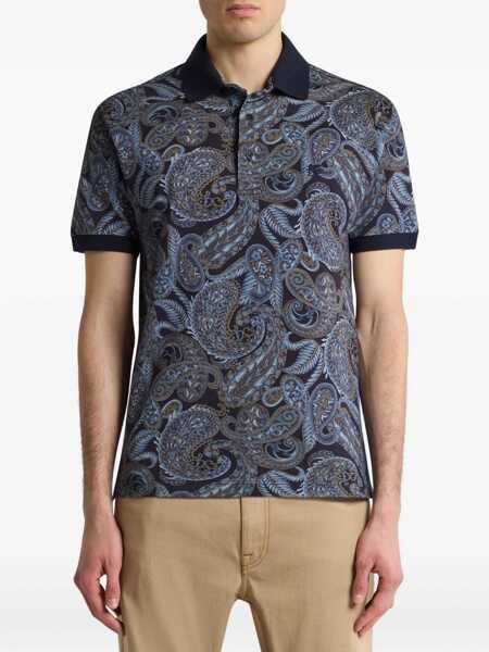 Tricouri Polo ETRO Polo Shirt With Print BLUE Barbati (BM 18863419) 2