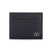 Portofele Valentino Garavani Vlogo Signature Grainy Calfskin Cardholder Barbati