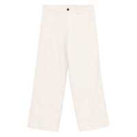 Pantaloni casual White Sand Cotton Flared Trousers Femei
