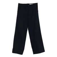Pantaloni casual White Sand Cotton Flared Trousers Femei