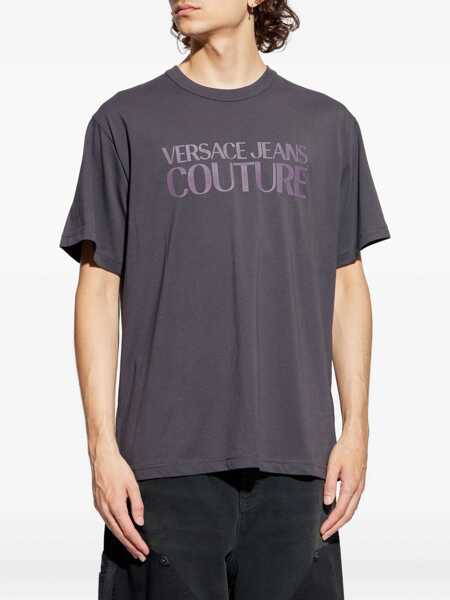 Topuri Versace Jeans Couture Versace Jeans Couture T-Shirts And Polos GREY Barbati (BM 18864849) 3