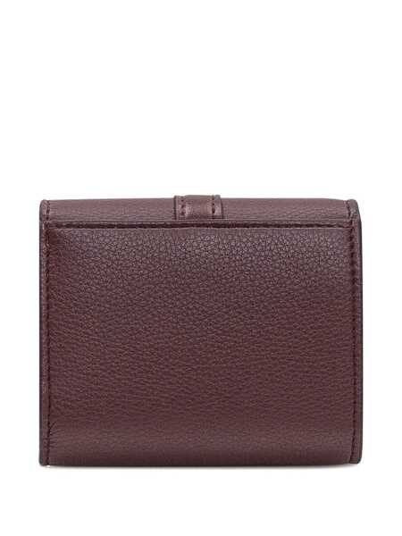 Portofele Stella McCartney Stella McCartney Stella Mccartney Lock Wallet In Bordeaux RED Femei (BM 18864885) 3